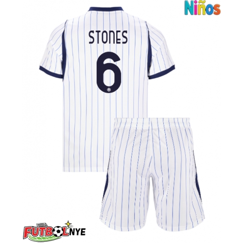 Camiseta Inter Milan John Stones #6 Visitante Equipación para niños 2026-27 manga corta (+ pantalones cortos)